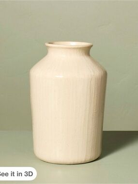 Hearth & hand 12in textured Cream Ceramic Vase
